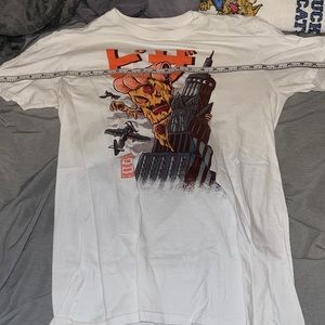 White Medium Threadless Pizza Kong Tee Shirt